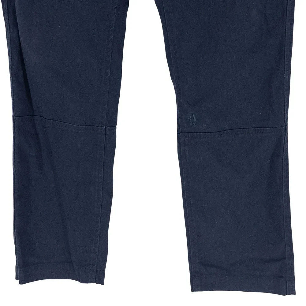 Bearded Goat Mens M Pants Navy Blue Elastic Waist Stretch Twill Gorpcore Utility - Picture 4 of 16